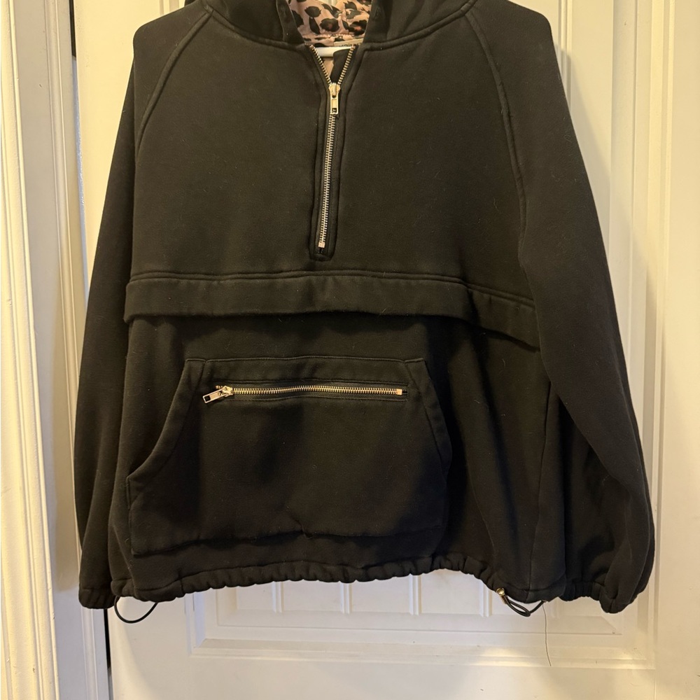 Main Strip Black Half-Zip Sweatshirt
